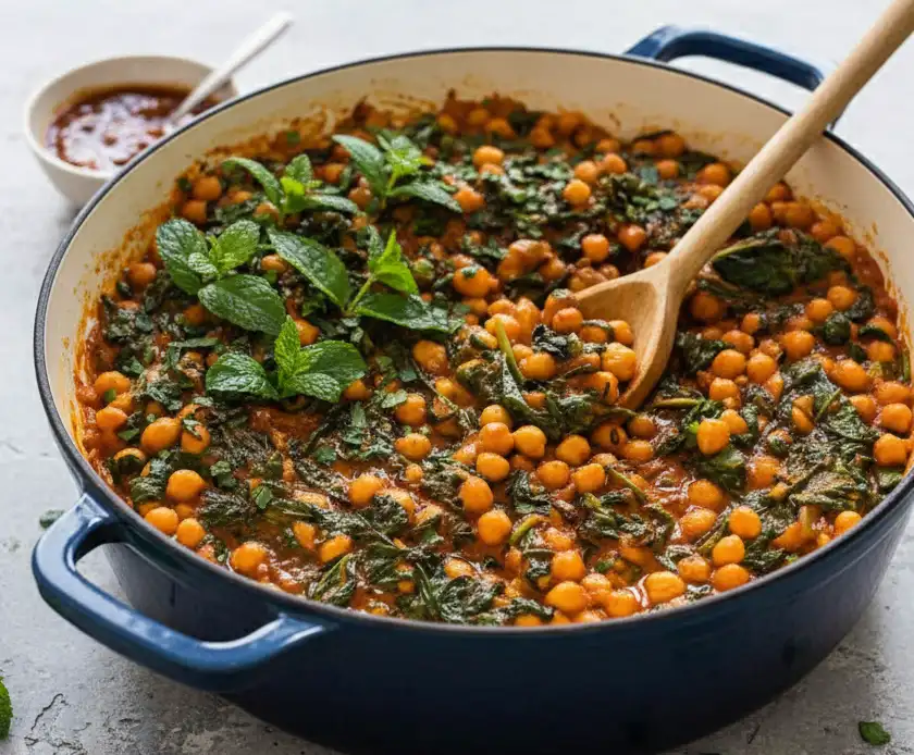 One-Pot Chickpea Curry with Spinach