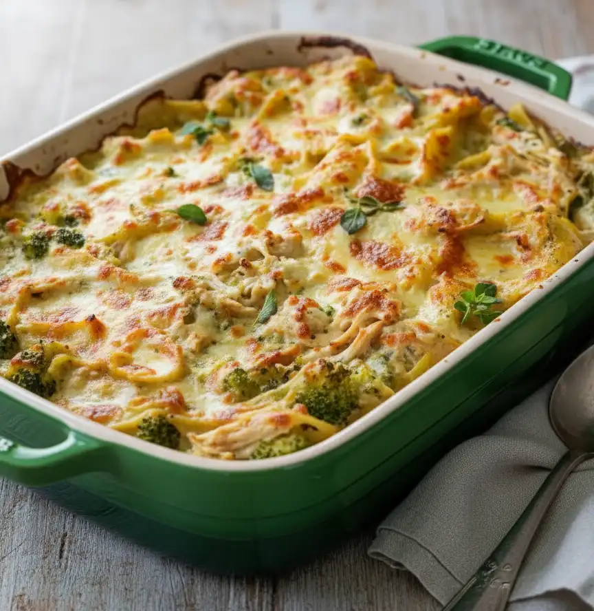 One-pan Chicken and Broccoli Lasagne