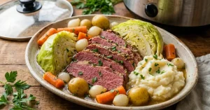 Crock Pot Corned Beef and Cabbage