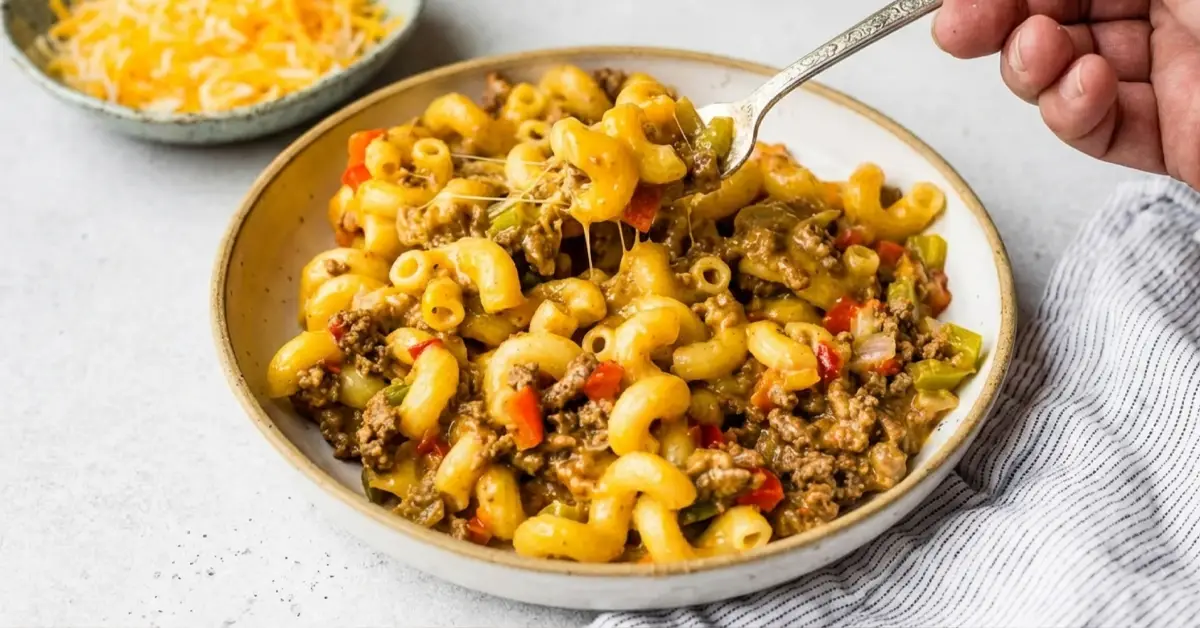 Easy one pan taco mac and cheese