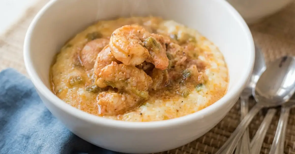 One-Pot Shrimp and Cheesy-Chive Grits