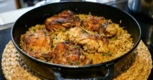 One-pan Chicken and Garlic Rice