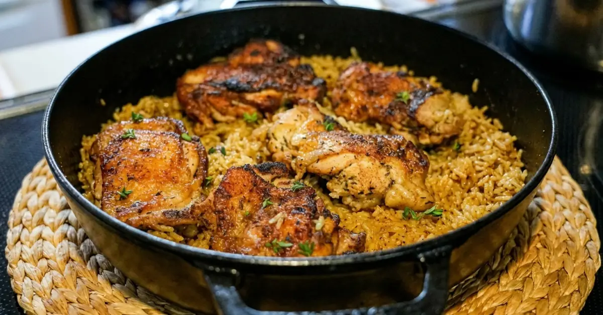 One-pan Chicken and Garlic Rice