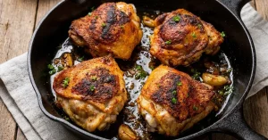 one pot Roasted Chicken Thighs