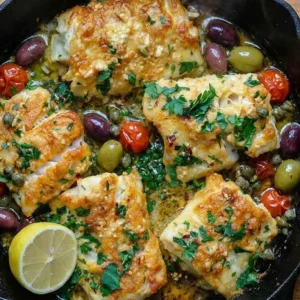 Mediterranean Baked Cod with Olives